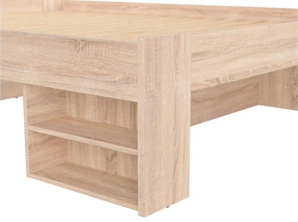 Franciaágy 160 cm Nepo Plus 14 (szonoma tölgy) (ágyrács nélkül) . 1098330