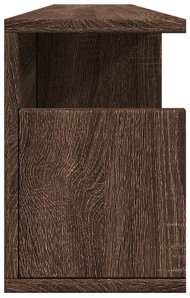 barna tölgy színű szerelt fa fali szekrény 100 x 20 x 30 cm