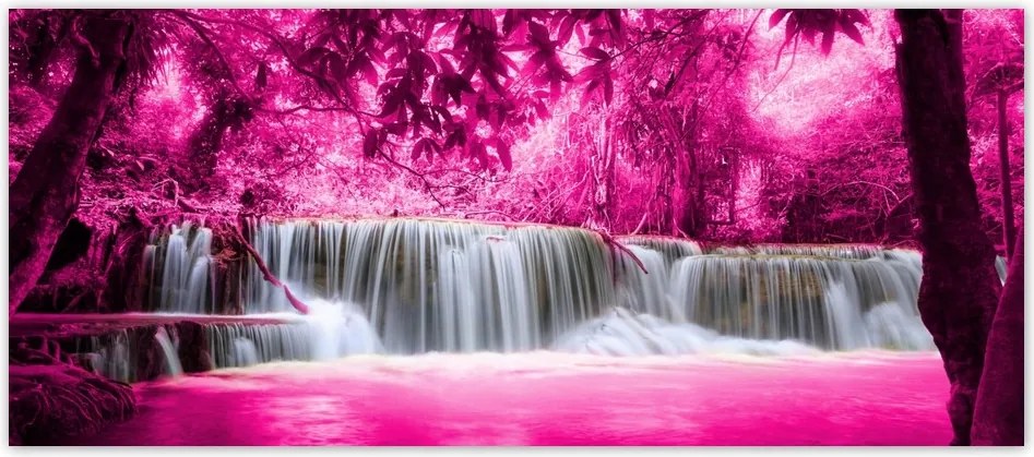 Fotótapéta flizelina 211x91 Rózsaszín vízesés