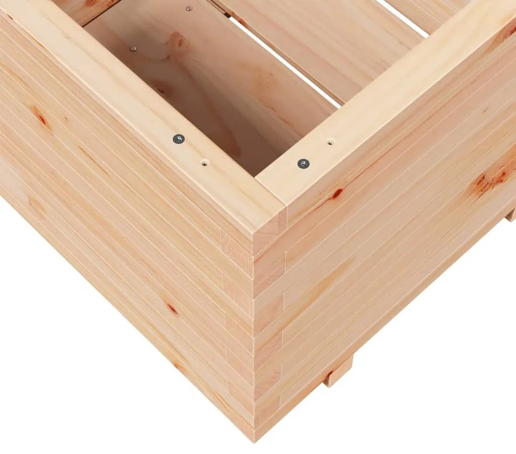 vidaXL tömör fenyőfa kerti virágtartó 60 x 60 x 49,5 cm