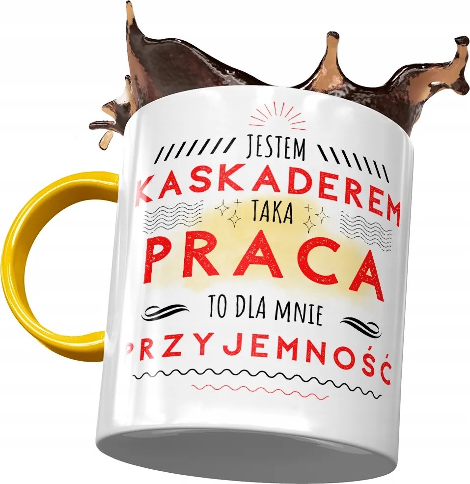 Sárga Bögre Kaszkadőrnek A munka öröm a fényképes nyomtatással