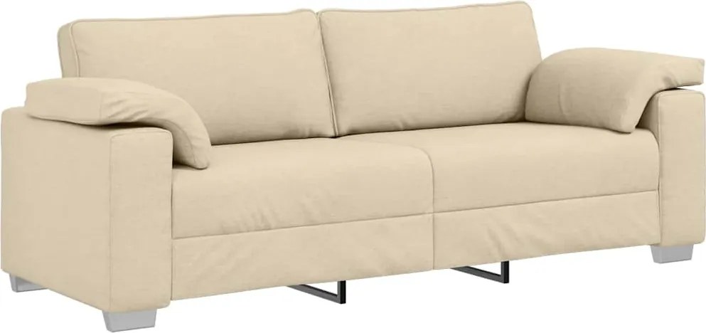 vidaXL Kanapé Krém 219 x 80 x 82 cm szövet