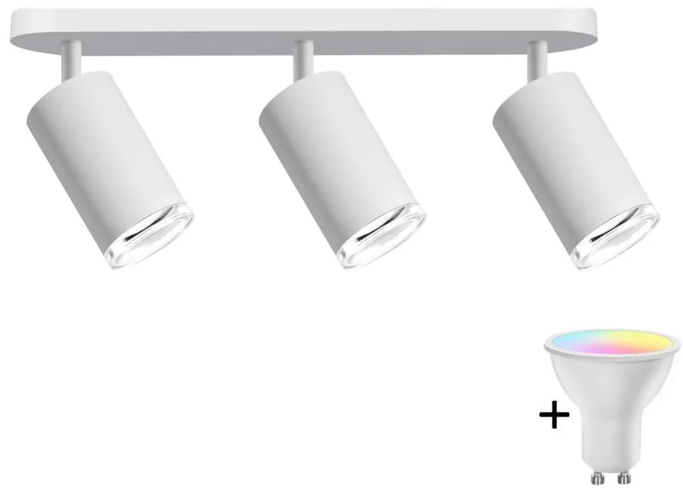 Polux LED RGBW dimmelhető fürdőszobai spotlámpa TURYN 3xGU10/6,5W/230V IP44 fehér LEDSA1910