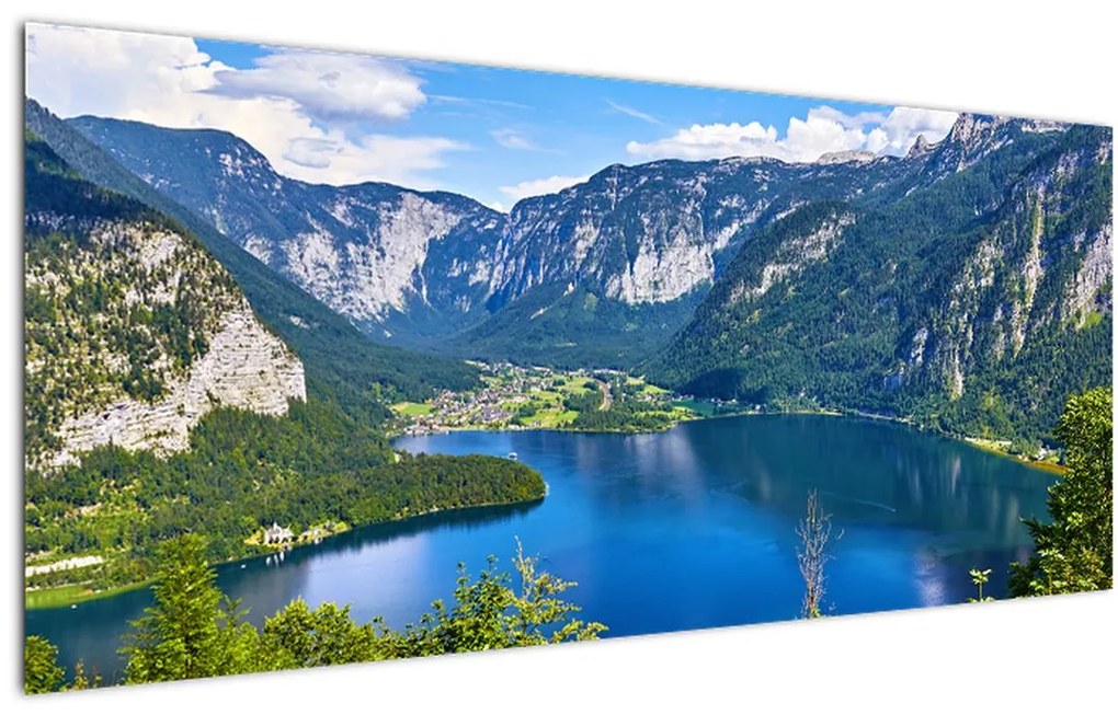 Kép - Hallstatt tó, Hallstatt, Austria (120x50 cm)