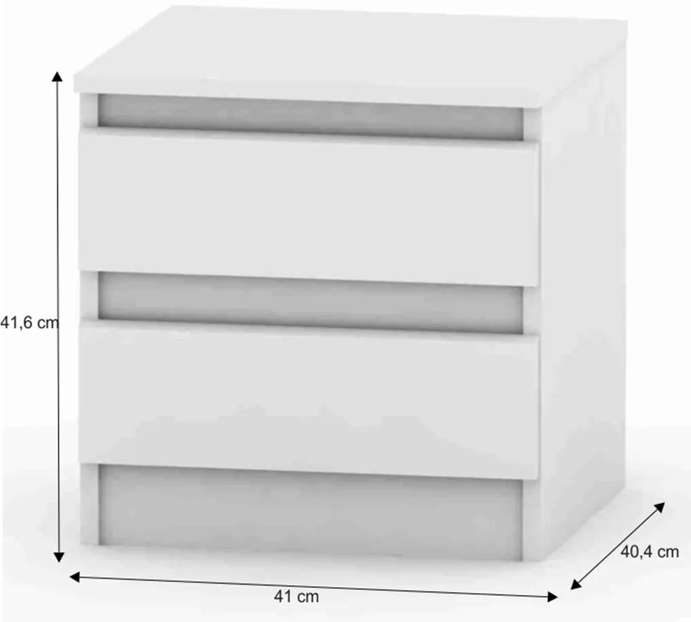 HANY NEW 002 éjjeliszekrény, fehér