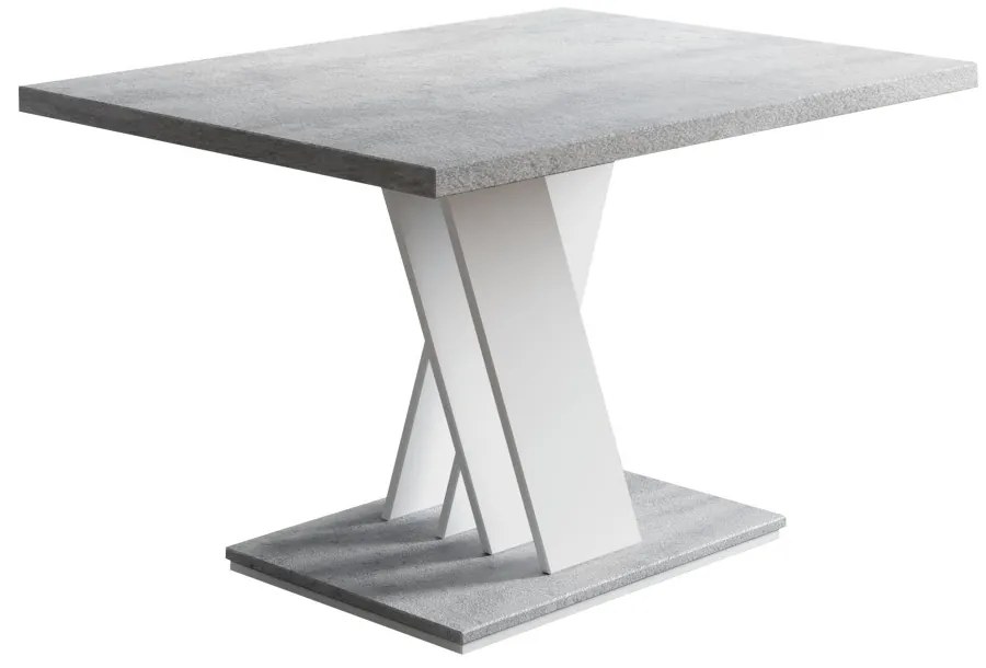 Masiv dohányzóasztal fehér/beton N