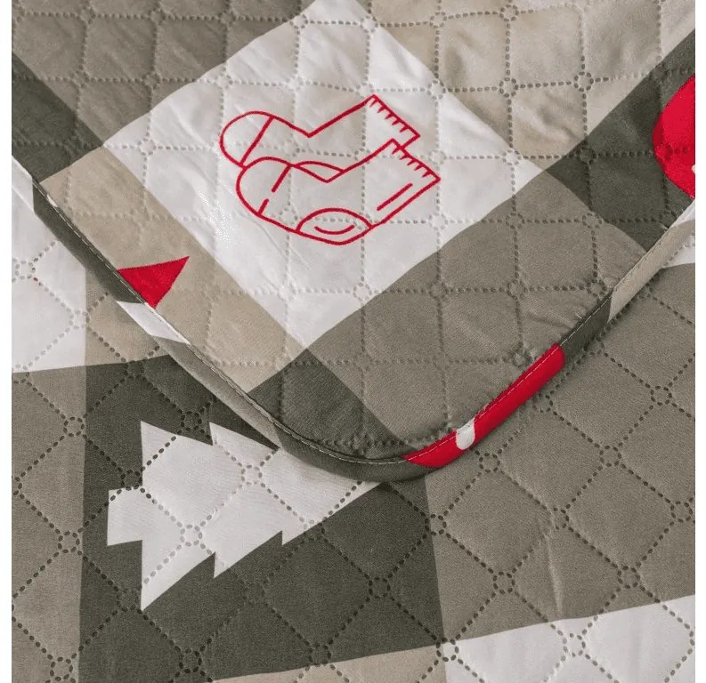 Ágytakaró CHRISTMAS SOCKS zöld Méret: 170 x 210 cm