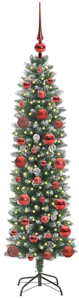 Mű Karcsú Karácsonyi Fa 150 LED-del Zöld és fehér 120 cm