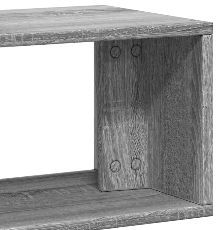 2 db szürke sonoma szerelt fa fali TV-szekrény 75 x 30 x 50 cm