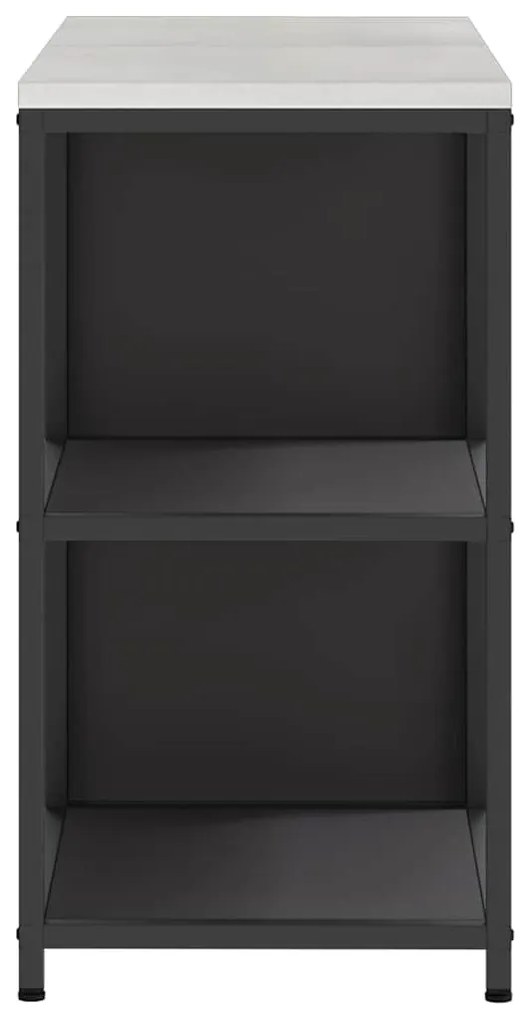 Konyhai Tároló Készlet polcokkal 2 pcs Fekete 120 x 50 x 92 cm