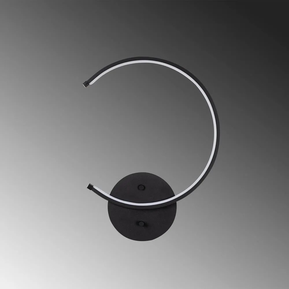 Fekete LED fali lámpa ø 10 cm Moon – Opviq lights