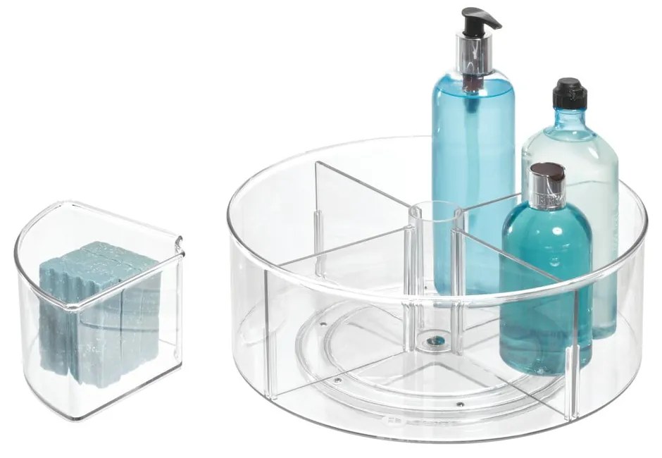 Átlátszó kerek tárolódoboz, Ø 29 cm - iDesign The Home Edit