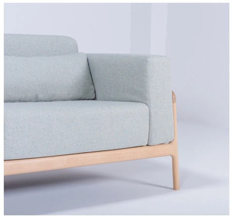 Fawn kékesszürke kanapé tölgyfából, 180 cm - Gazzda