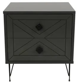 Éjjeliszekrény LUNA 55x50 cm antracit/fekete