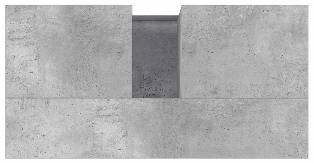 betonszürke szerelt fa fürdőszobaszekrény 65 x 33 x 60 cm