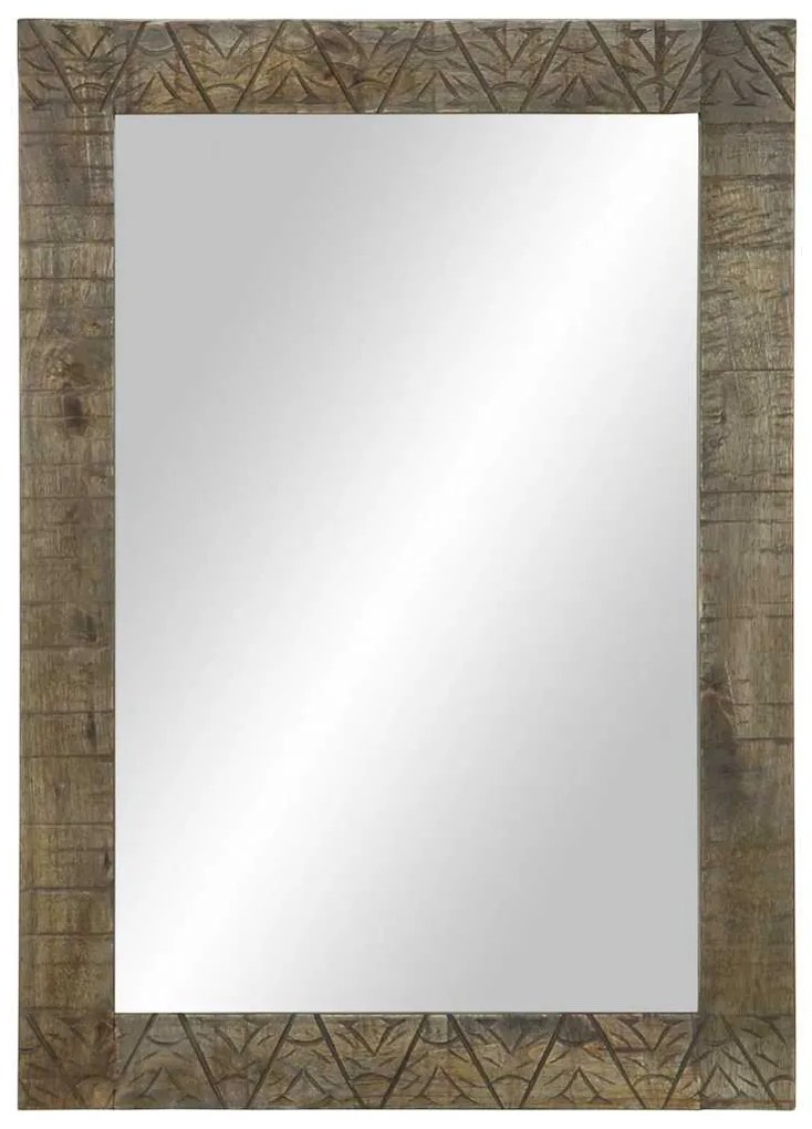Fürdőszoba tükör 50x2,5x70 cm tömörfa mangó szürke