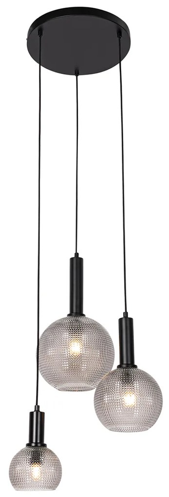 Design lógólámpa fekete füstüveggel 3-lámpás - Chico