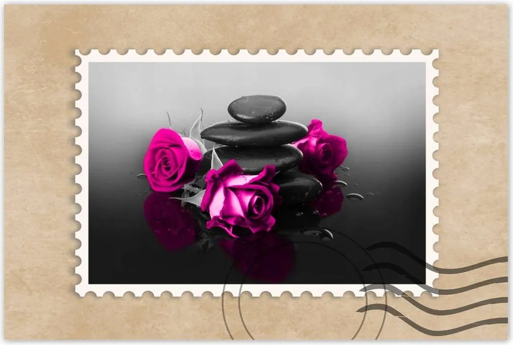 Poszterek 120x80 Rózsaszín rózsa Spa Wellness