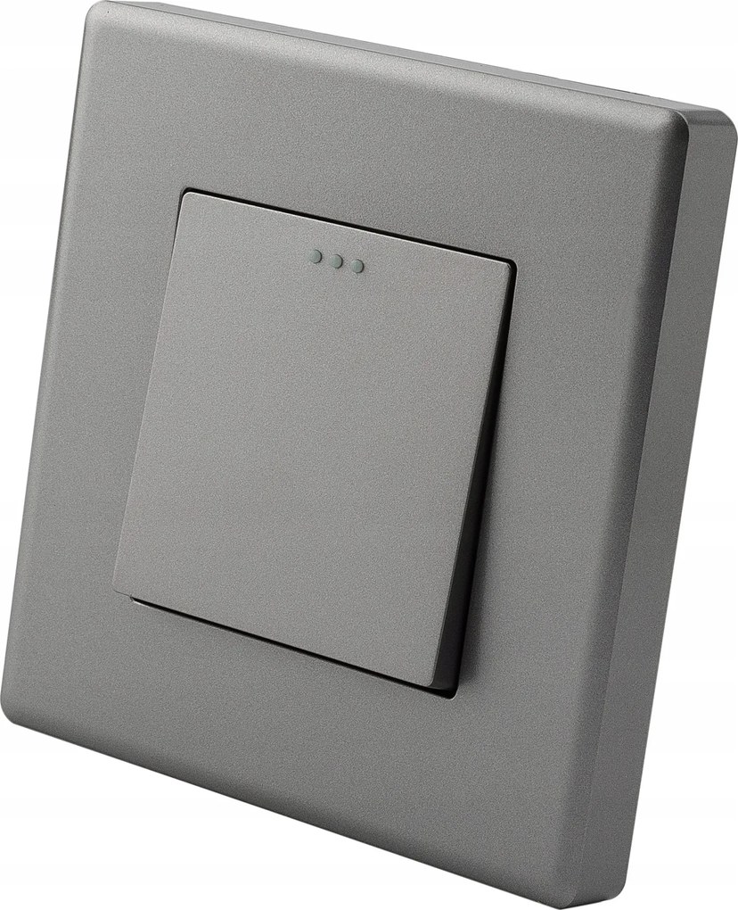 Szürke egypólusú váltókapcsoló szett kerettel Miuun Leo