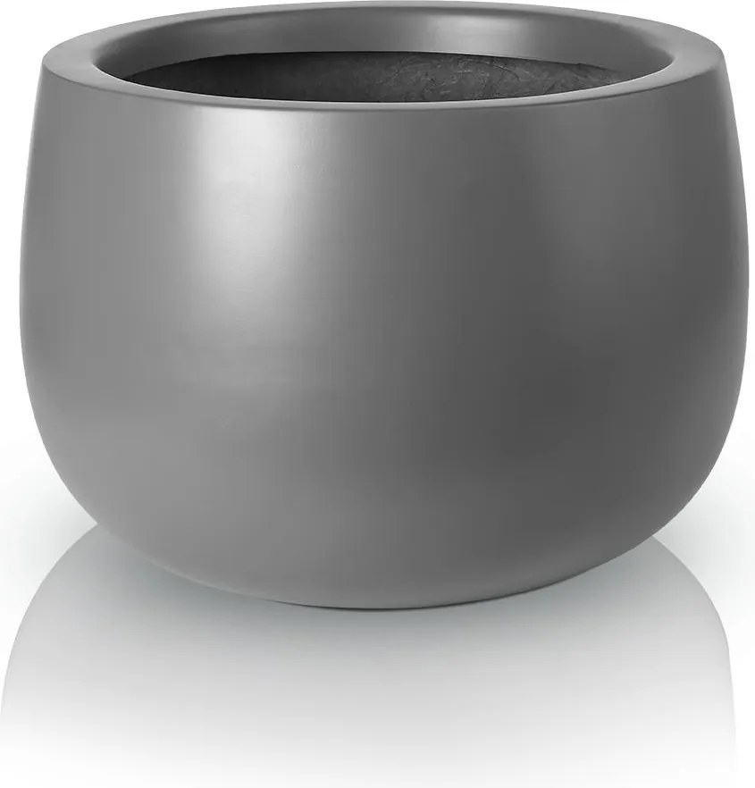 Üvegszálas kaspó szürke grafit 45 cm x 45 x 32 cm Polnix 95.023.45