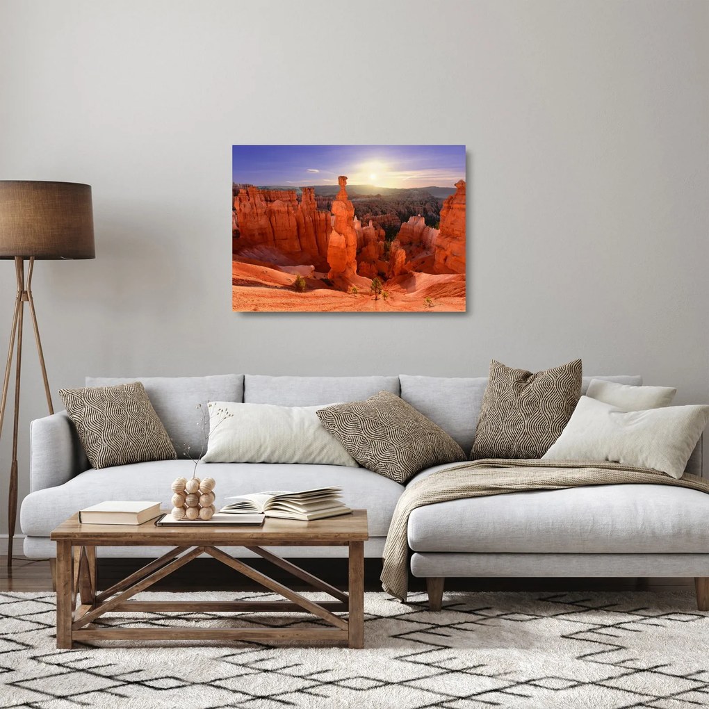 Kép - Utah, nemzeti park (üvegen) (70x50 cm)