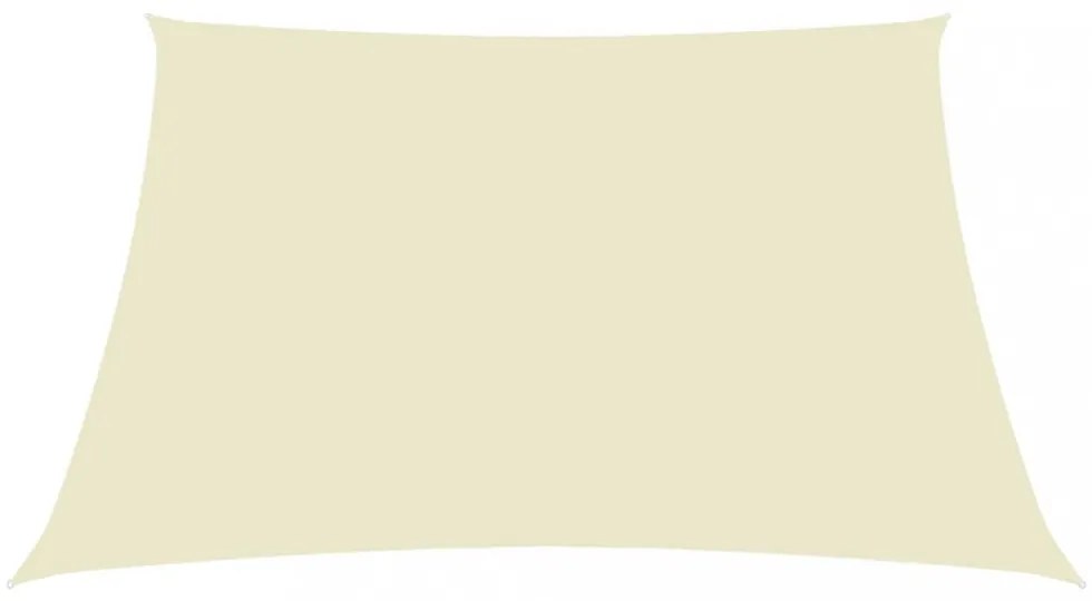 krémszínű négyzet alakú oxford-szövet napvitorla 4,5x4,5 m