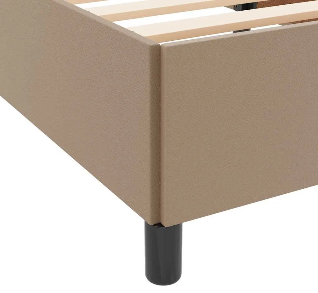 Ágykeret matraccal matracmal Cappuccino 120 x 190 cm Műbőr