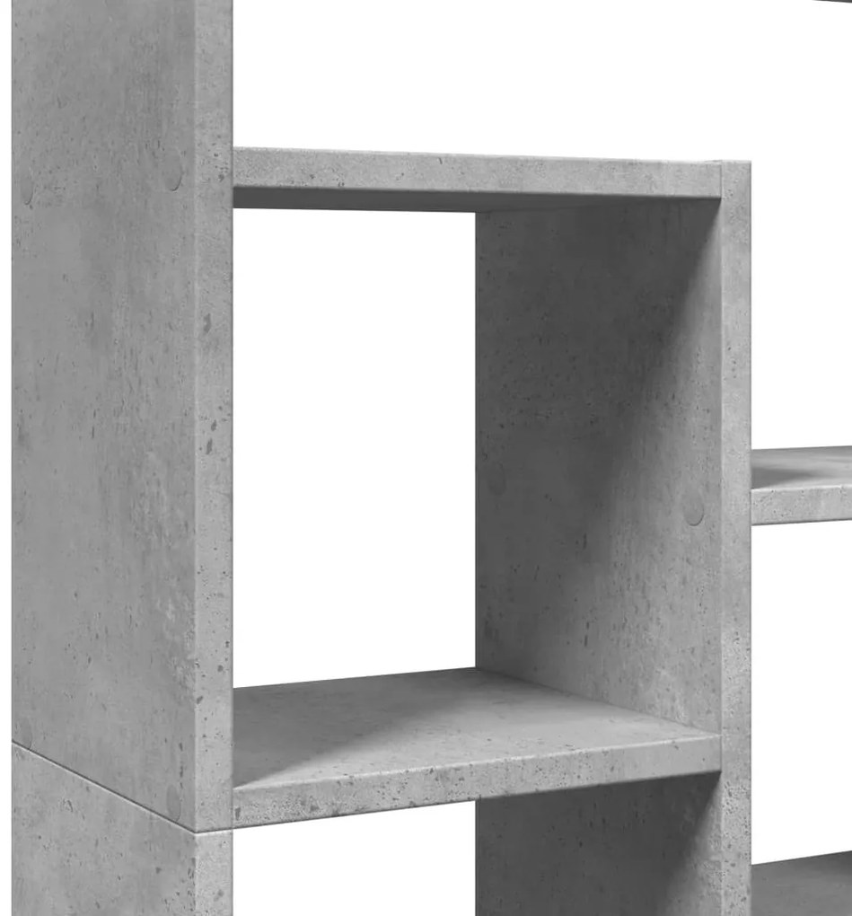 betonszürke szerelt fa könyvespolc 72 x 20 x 120 cm