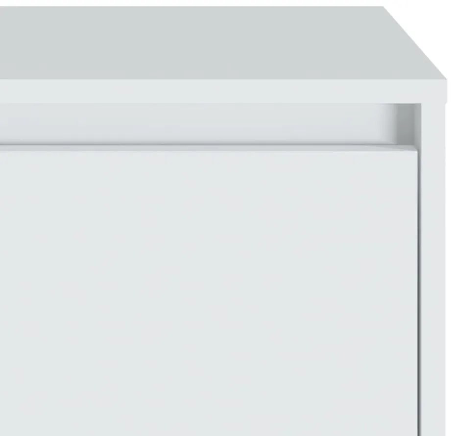 vidaXL 2 db fehér szerelt fa éjjeliszekrény 45x34x44,5 cm