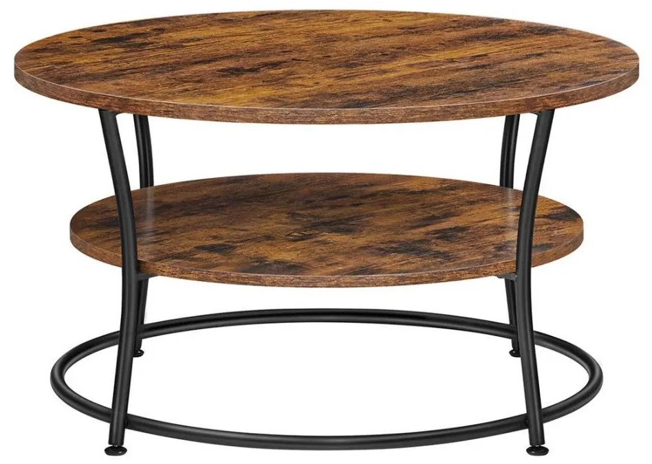 ELDUR dohányzóasztal barna/fekete