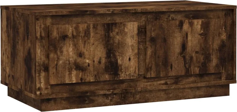 vidaXL füstös tölgy színű fatermék dohányzóasztal 102x50x44 cm