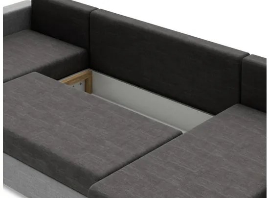 Széthúzható kanapé tárolóhellyel Jasmine U (Lux 01 + Lux 26). 1059614