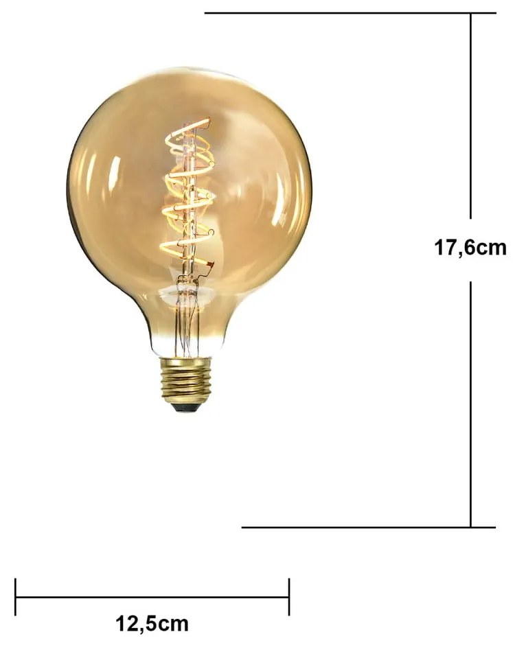 Meleg fehér szálas dimmelhető izzó E27, 3 W Spiral Filament – Star Trading
