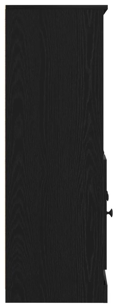 Fekete tölgy magasszekrény 132x35,5x103,5 cm Ellenálló anyagból