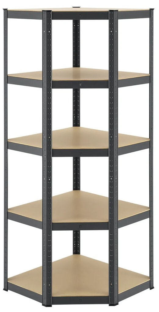 Juskys Sarokpolcos Basic 180x70x40 cm - szürke