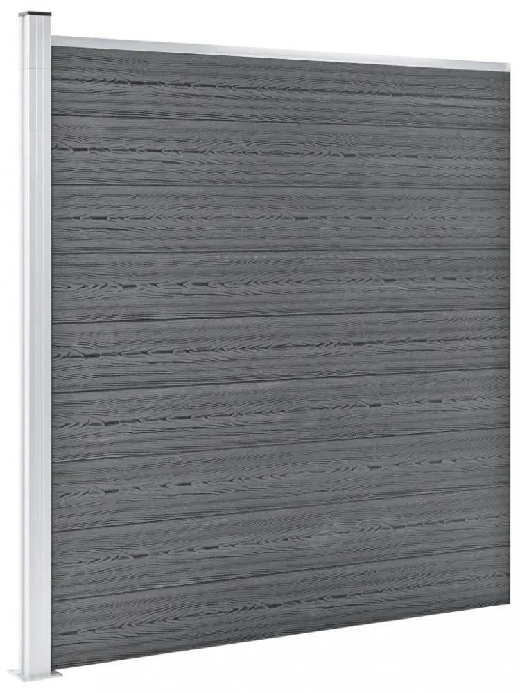 vidaXL szürke WPC kerítéspanel 526 x 186 cm