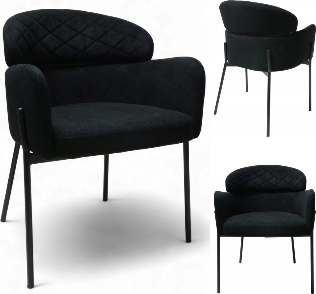 Detroit fotel Fekete Curio Modern fotel Nappali Konyha Loft Glamour