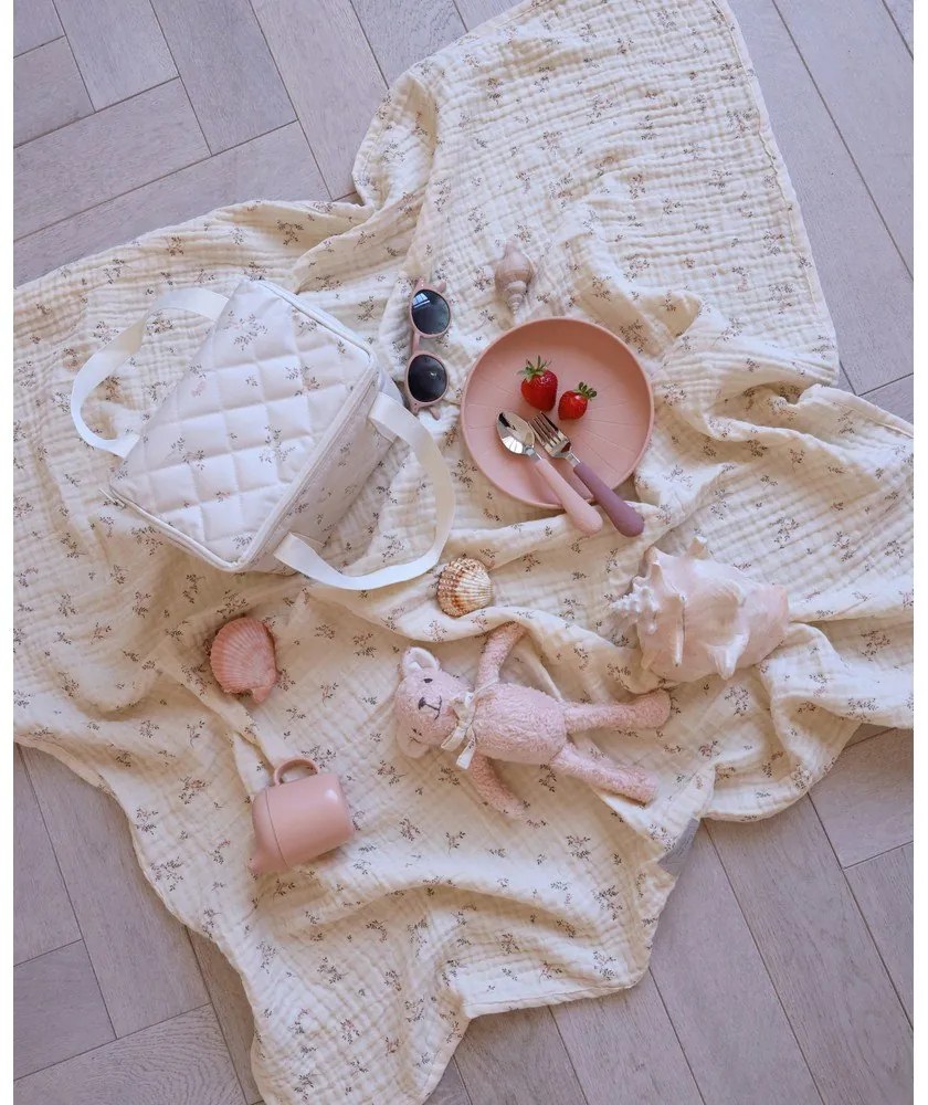 Piros-lazacszínű szilikon gyerek evőeszköz szett 3 db-os Rose Mix – Cam Cam Copenhagen