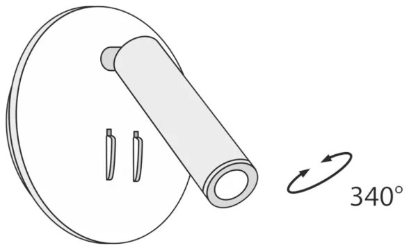 Maytoni C176-WL-01-6W-B - LED Fali spotlámpa IOS LED/9W/230V fekete