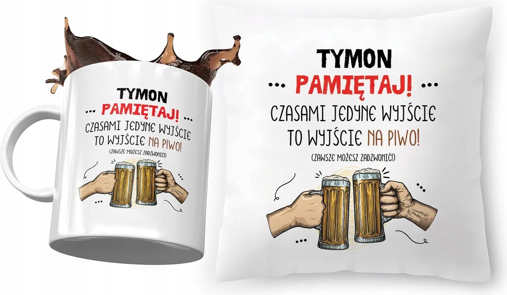 Timon párna ajándék bögre szett fényképes nyomtatással