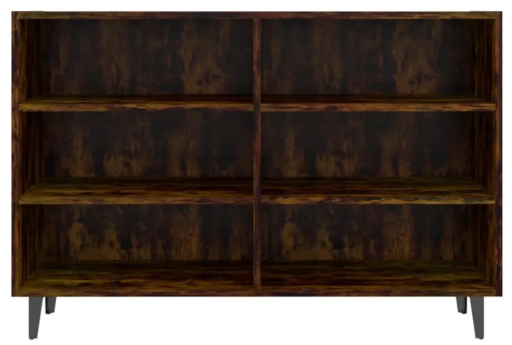 Füstös tölgyszínű szerelt fa tálalószekrény 103,5 x 35 x 70 cm