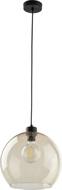 TK LIGHTING 2064 CUBUS Modern Függesztett Lámpa Borostyán, Fekete, Átlátszó E27 IP20