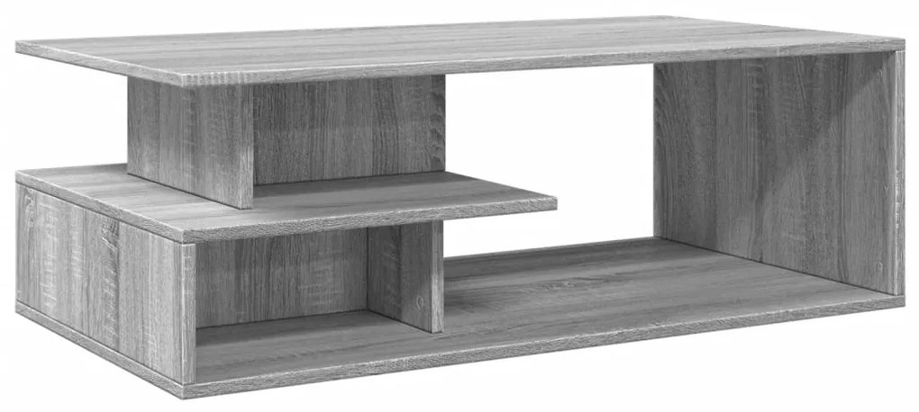 szürke sonoma szerelt fa dohányzóasztal 102x55x35 cm