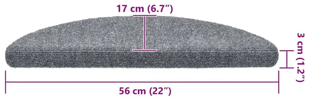 20 db világosszürke öntapadó lépcsőszőnyeg 56 x 17 x 3 cm