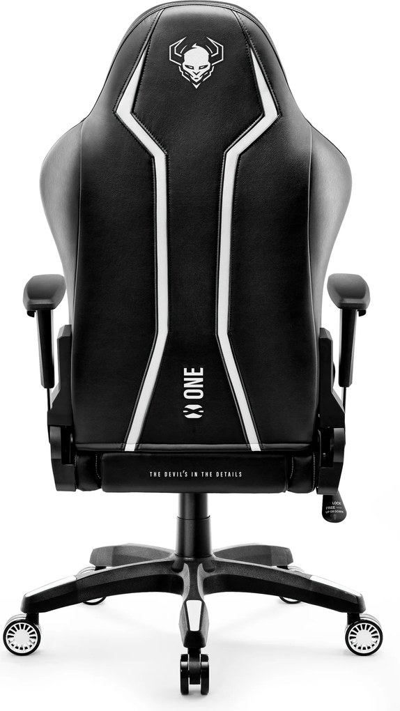 Gamer szék műbőr King Size, fekete-fehér: Diablo X-One 2.0