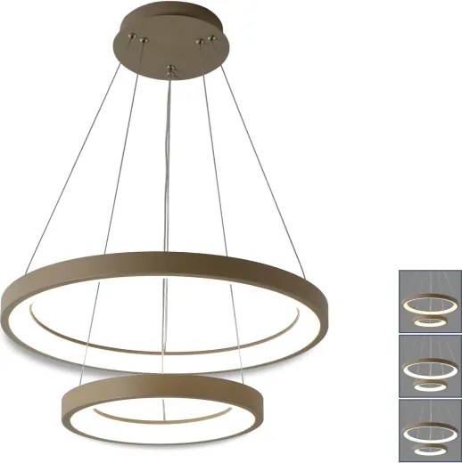 BRILAGI - LED Dimmelhető kábeles csillár FALCON SLIM LED/68W/230V átm. 50 cm bézs + távirányító