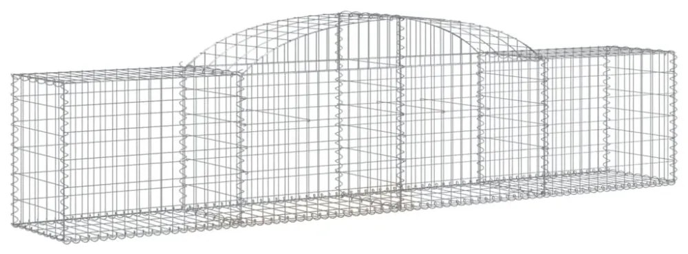 15 db íves horganyzott vas gabion kosár 300x50x60/80 cm
