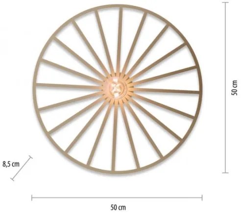 JUST LIGHT. 15636-60 - Mennyezeti lámpa SPIKE 1xE27/40W/230V átm. 50 cm réz