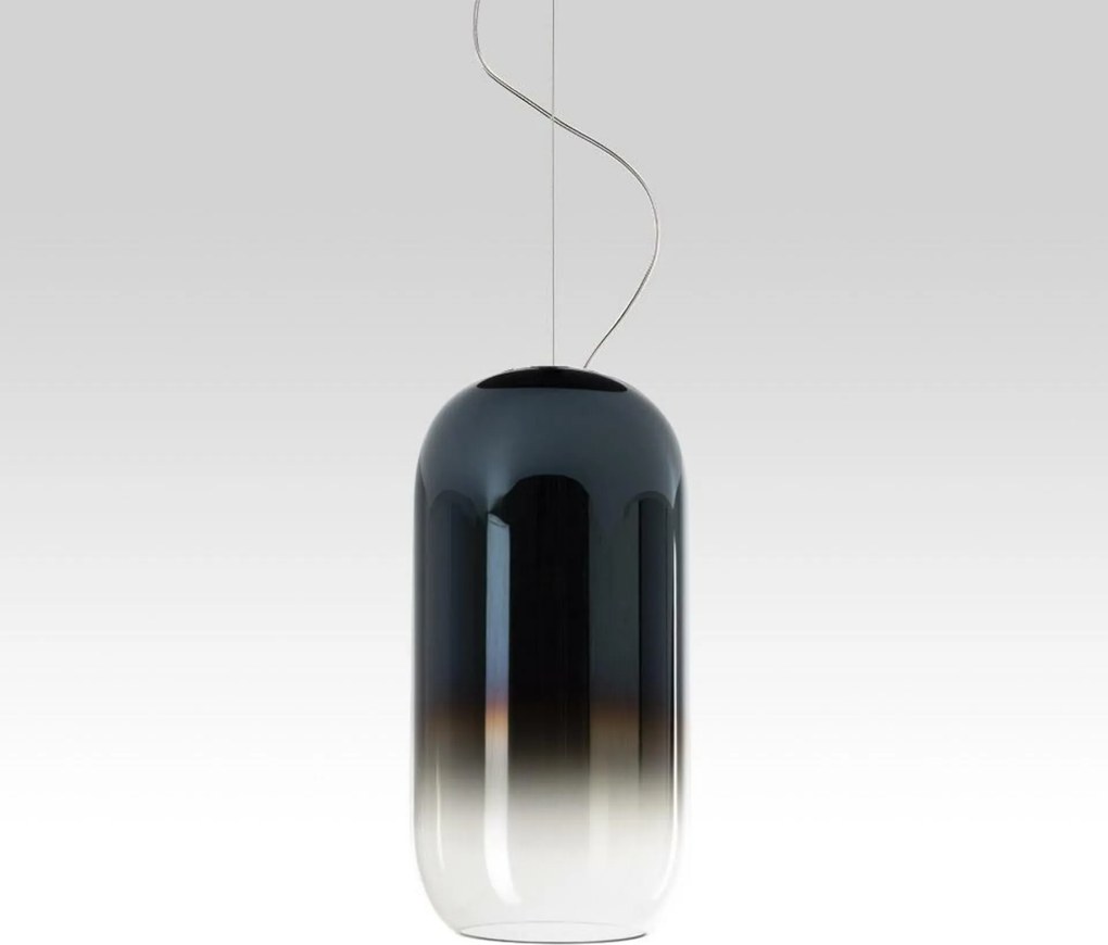 Artemide Gople függesztett design lámpa fekete/kék E27 420-1720mm