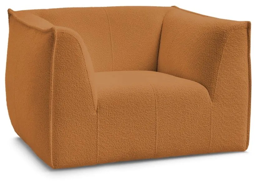 Mustársárga buklé fotel Giorgia – Bobochic Paris